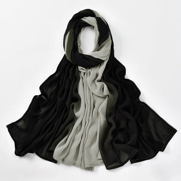 Premium Gradient Rayon Modal Hijabs Cotton Hijab Scarf islamic Turban