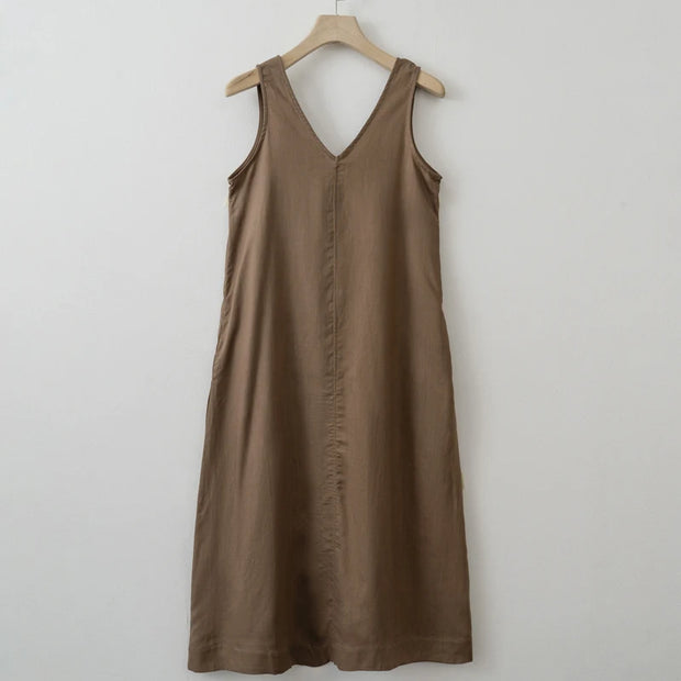 Women Fashion V neck Dress
