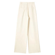 Women Striped Grey Black Pants Woman High Waist Baggy Suit Pants