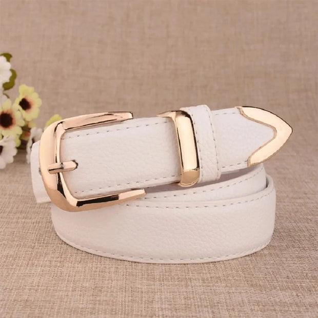 Fashion High Quality Trouser Belts Solid Vintage Pin Buckle Ladies