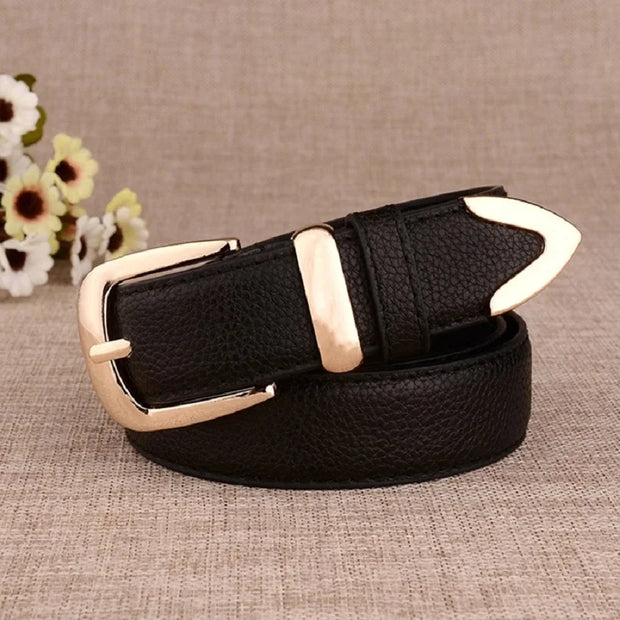 Fashion High Quality Trouser Belts Solid Vintage Pin Buckle Ladies