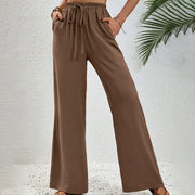 Straight Casual Slim Pants Lady Sexy Solid Simple Versatile Trousers