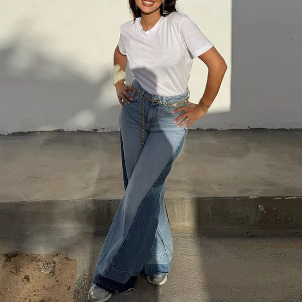 Wide Leg Jeans Pants Woman High Waist Denim Pants Women Casual Trousers