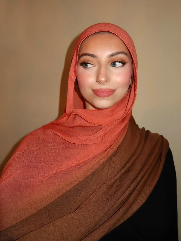 Premium Gradient Rayon Modal Hijabs Cotton Hijab Scarf islamic Turban