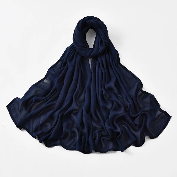 Muslim Hijabs Plain Shawls Soft Viscose Rayon Headscarf Islamic Turban