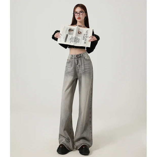 Aesthetic Streetwear Oversize Denim Trousers Y2k Wide Jean Pants