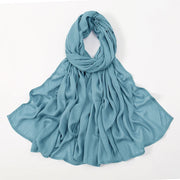 Muslim Hijabs Plain Shawls Soft Viscose Rayon Headscarf Islamic Turban