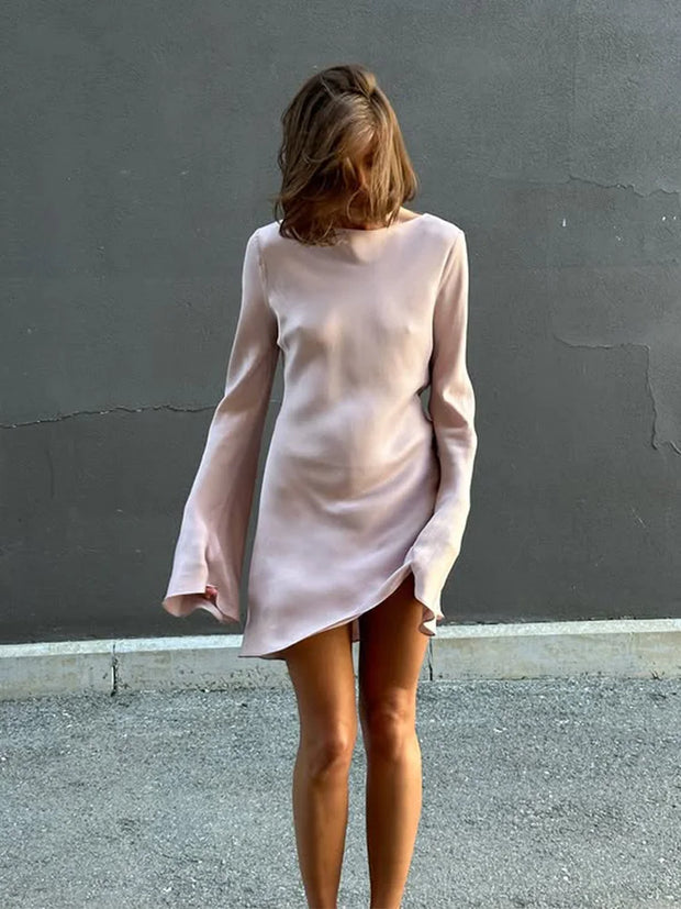 Full Sleeves Bodycone Mini Vestidos Robes Female Casual Slim Fit