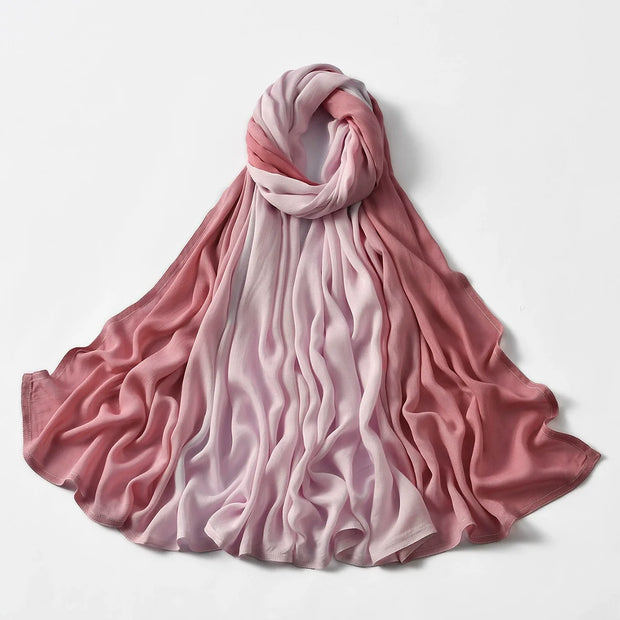 Premium Gradient Rayon Modal Hijabs Cotton Hijab Scarf islamic Turban