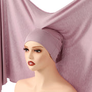 Modal Jersey Hijab Scarf  Solid Color Easy To Wear Shawl Wrap