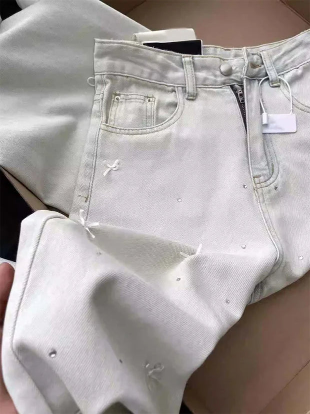 Denim Trousers Y2k Vintage Japanese 2000s Style Jean Pants Trashy Clothes