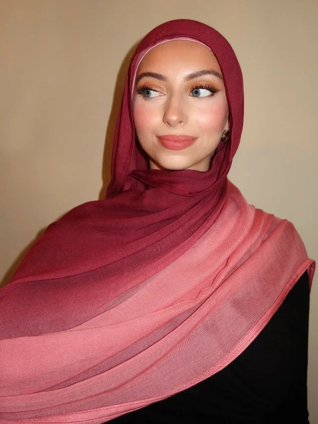 Premium Gradient Rayon Modal Hijabs Cotton Hijab Scarf islamic Turban