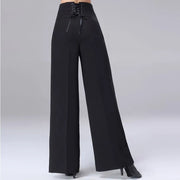 Wide-Leg Pants Ladies High Waist Casual Loose Chiffon Trousers