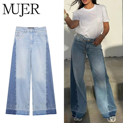 Wide Leg Jeans Pants Woman High Waist Denim Pants Women Casual Trousers