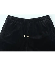 Trend Loose Drawstring Long Pants Woman Vintage Female Wide Leg Pant
