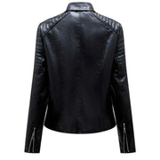 Leather Jacket Spring Autumn Zipper Casual Pu Coat Female Biker Outerwear