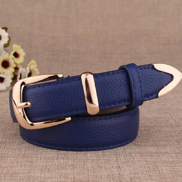 Fashion High Quality Trouser Belts Solid Vintage Pin Buckle Ladies
