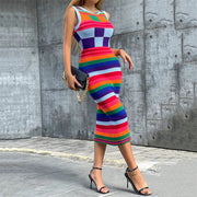 New fashionable sweater long slim fit wrapped buttocks knitted dress