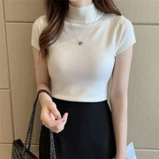 Tops Blouse Women Turtleneck Knitted Blouse Shirt Women Tops Blouses