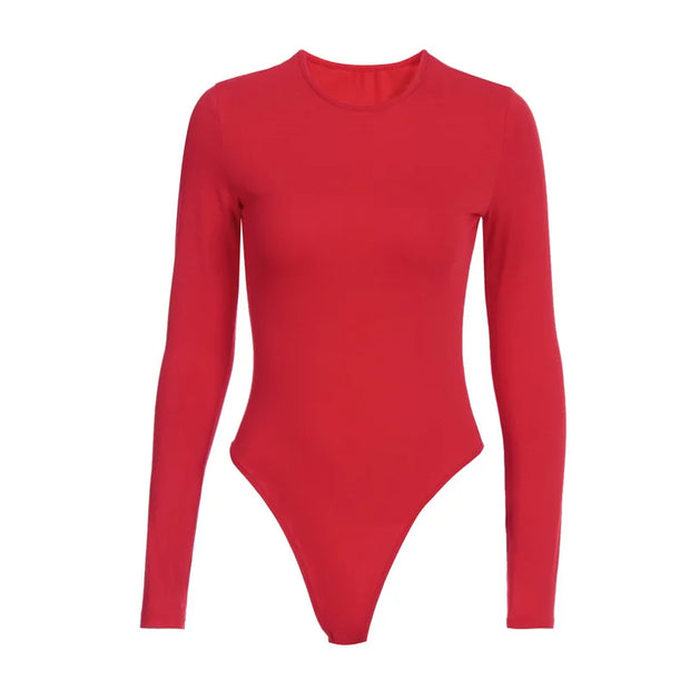 Women Black Autumn Winter Body Top Gray Casual Lady Streetwear Bodysuits