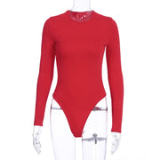 2025 Daily Slim Fit Sexy Long Sleeve Round Neck Basic Women's Bodysuit