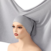 Modal Jersey Hijab Scarf  Solid Color Easy To Wear Shawl Wrap