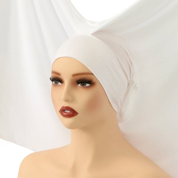 Modal Jersey Hijab Scarf  Solid Color Easy To Wear Shawl Wrap