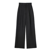 Women Striped Grey Black Pants Woman High Waist Baggy Suit Pants