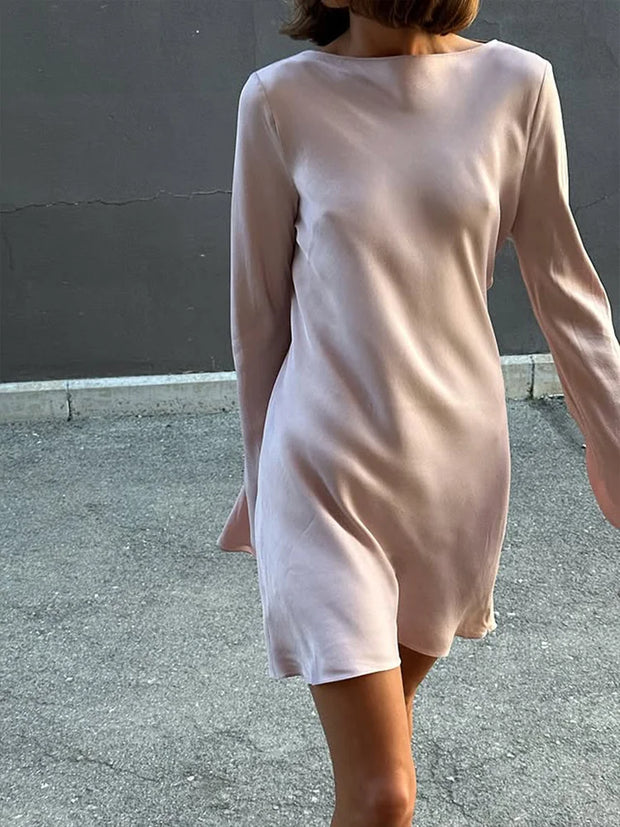 Full Sleeves Bodycone Mini Vestidos Robes Female Casual Slim Fit