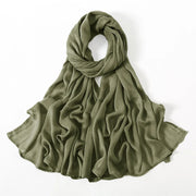 Muslim Hijabs Plain Shawls Soft Viscose Rayon Headscarf Islamic Turban
