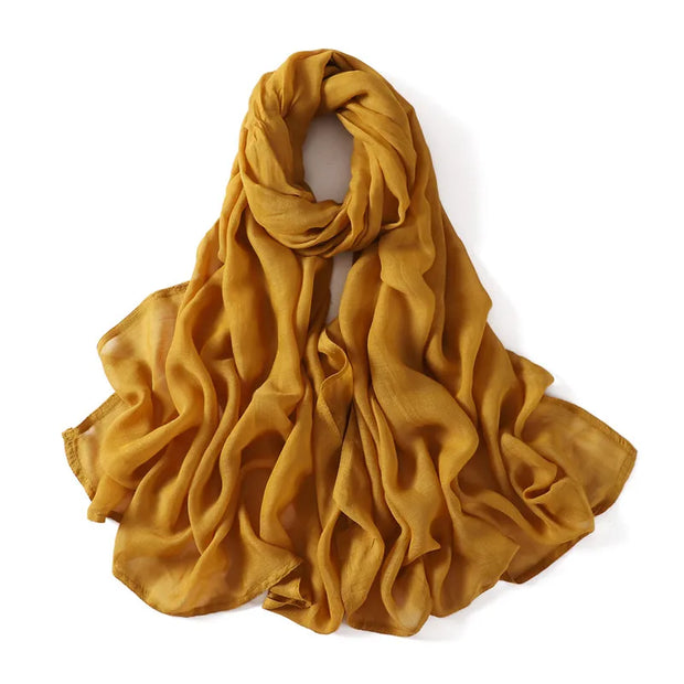 Solid Hijab Scarf Lady High Quality Wraps and Headband Islamic Turban