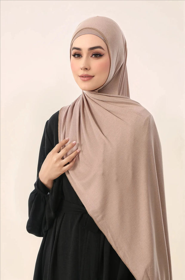 Modal Jersey Hijab Scarf  Solid Color Easy To Wear Shawl Wrap