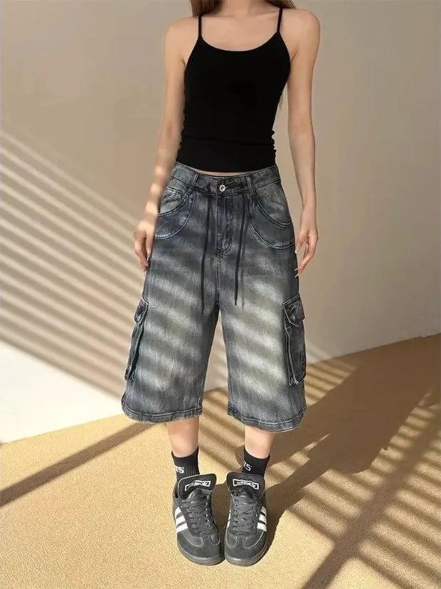 Harajuku Y2k Boyfriend Denim Trousers 2000s Female Oversize Jean Pants