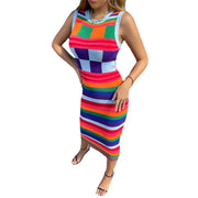 New fashionable sweater long slim fit wrapped buttocks knitted dress