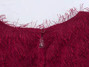 Winter European Temperament Tassel Decoration Sleeveless Dress