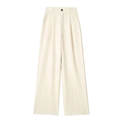 Women Striped Grey Black Pants Woman High Waist Baggy Suit Pants