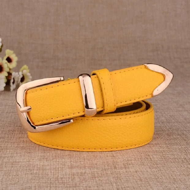 Fashion High Quality Trouser Belts Solid Vintage Pin Buckle Ladies