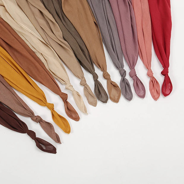 Muslim Hijab Plain Scarf Big Size Headscarf Islamic Turban