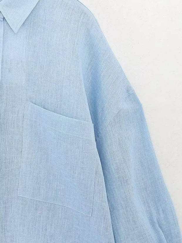 Long Sleeve Button Up Blouse Blusas Tops