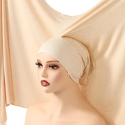 Modal Jersey Hijab Scarf  Solid Color Easy To Wear Shawl Wrap