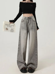 Aesthetic Streetwear Oversize Denim Trousers Y2k Wide Jean Pants