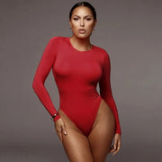 2025 Daily Slim Fit Sexy Long Sleeve Round Neck Basic Women's Bodysuit