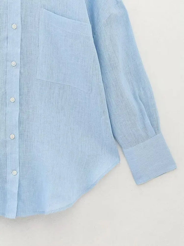 Long Sleeve Button Up Blouse Blusas Tops