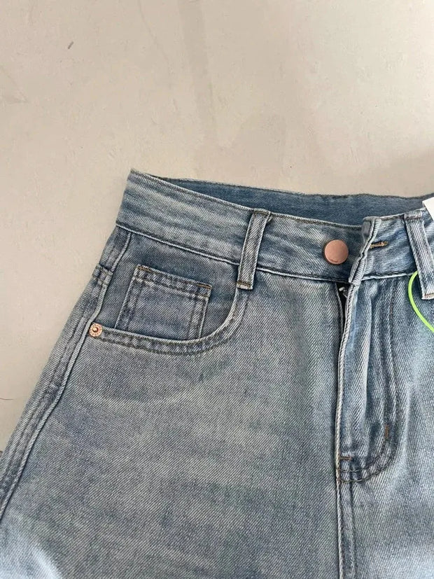 Waist Loose Denim Pants Streetwear Fashion Trashy Long Skater Trousers