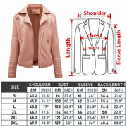 Leather Jacket Spring Autumn Zipper Casual Pu Coat Female Biker Outerwear