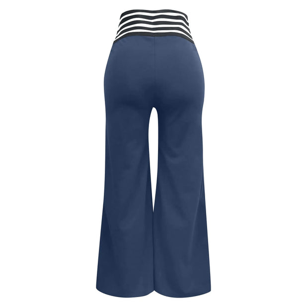 Daily Classic Solid Causal High Waist Wide Leg Pants