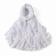 Solid Hijab Scarf Lady High Quality Wraps and Headband Islamic Turban
