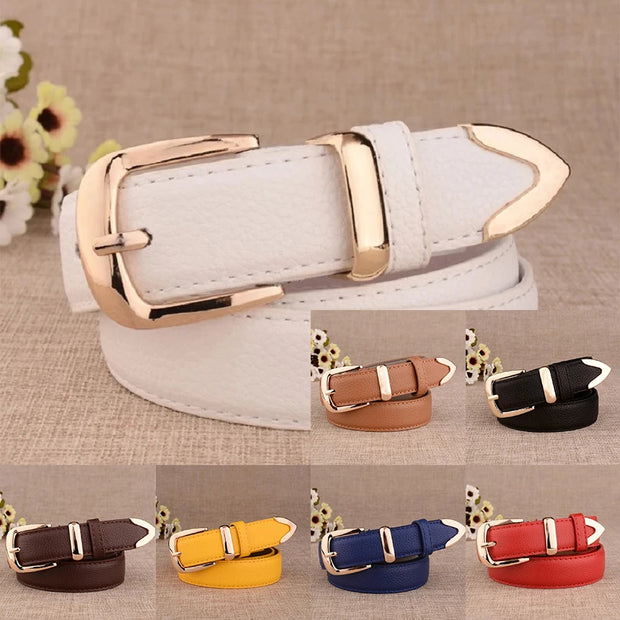 Fashion High Quality Trouser Belts Solid Vintage Pin Buckle Ladies