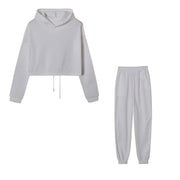Fashion Trend Women's, Long-sleeved Sports Casual Suit Waist Two-piece Set