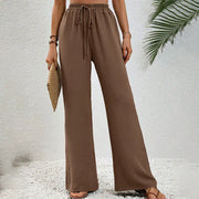 Straight Casual Slim Pants Lady Sexy Solid Simple Versatile Trousers